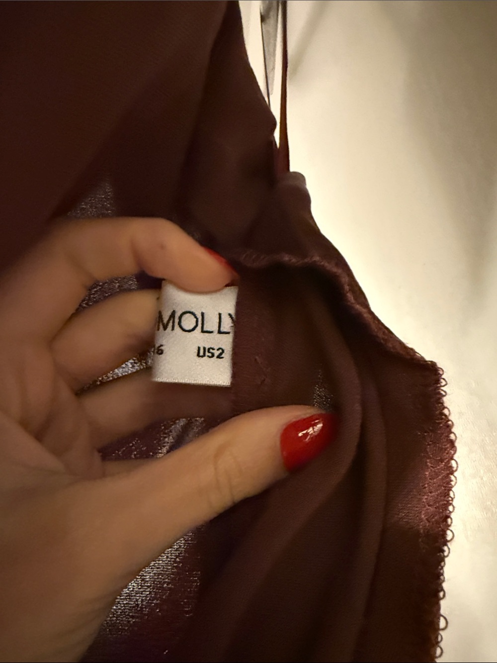 HELLO MOLLY Elegant Burgundy Halter Maxi Dress with Floral Neck Detail - Picture 2 of 3